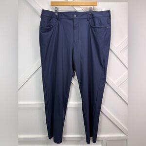 Lululemon ABC 5-Pocket Pants Navy Stretch Performance Trousers Tech Size 42 Tall